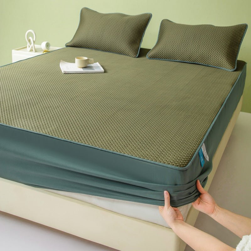 6pcs Luxury Microfiber Material, Breathable Soft Cooling Sheets for Hot Sleepers, Fitted Sheet with Deep Pockets, One Flat Sheet, Four Pillowcases, Bamboo Fiber Material Breathable And Comfortable, 16 - Inch High Fitted Sheet, Four Seasons Cooling Set - Amazitshop