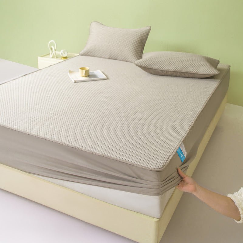 6pcs Luxury Microfiber Material, Breathable Soft Cooling Sheets for Hot Sleepers, Fitted Sheet with Deep Pockets, One Flat Sheet, Four Pillowcases, Bamboo Fiber Material Breathable And Comfortable, 16 - Inch High Fitted Sheet, Four Seasons Cooling Set - Amazitshop