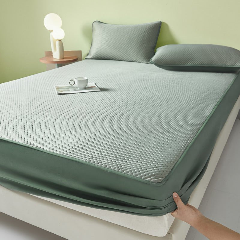 6pcs Luxury Microfiber Material, Breathable Soft Cooling Sheets for Hot Sleepers, Fitted Sheet with Deep Pockets, One Flat Sheet, Four Pillowcases, Bamboo Fiber Material Breathable And Comfortable, 16 - Inch High Fitted Sheet, Four Seasons Cooling Set - Amazitshop