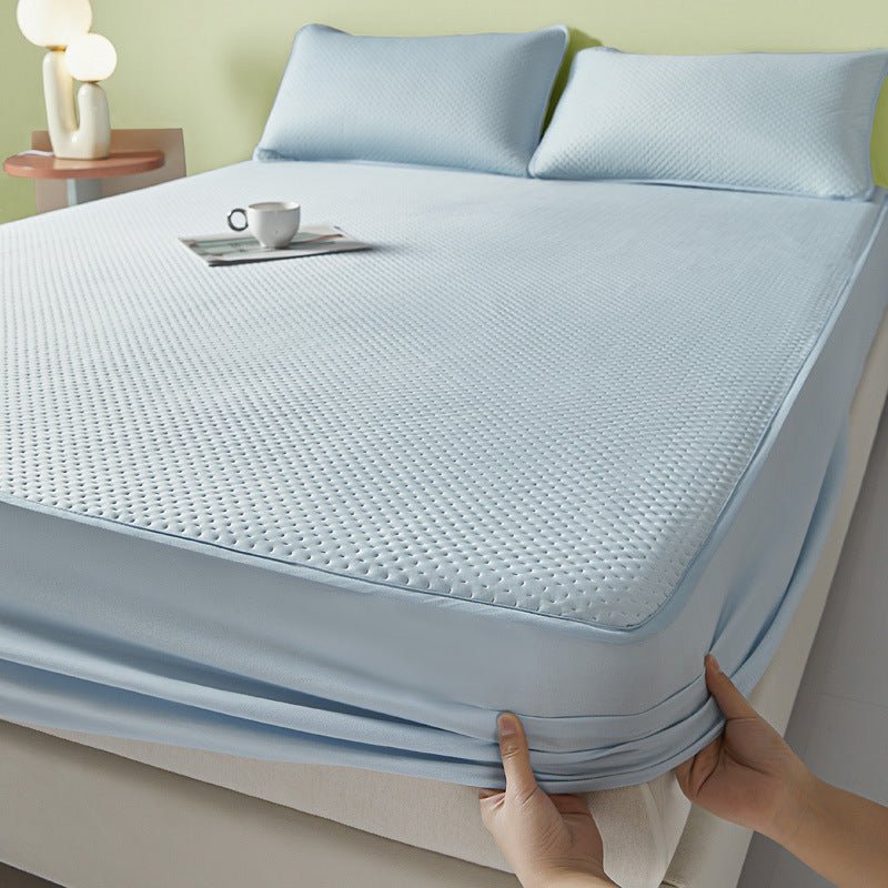 6pcs Luxury Microfiber Material, Breathable Soft Cooling Sheets for Hot Sleepers, Fitted Sheet with Deep Pockets, One Flat Sheet, Four Pillowcases, Bamboo Fiber Material Breathable And Comfortable, 16 - Inch High Fitted Sheet, Four Seasons Cooling Set - Amazitshop