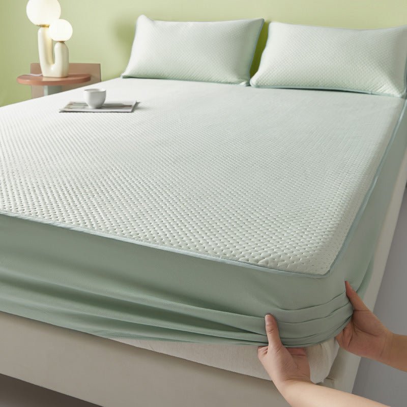 6pcs Luxury Microfiber Material, Breathable Soft Cooling Sheets for Hot Sleepers, Fitted Sheet with Deep Pockets, One Flat Sheet, Four Pillowcases, Bamboo Fiber Material Breathable And Comfortable, 16 - Inch High Fitted Sheet, Four Seasons Cooling Set - Amazitshop