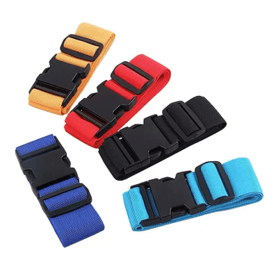 7 Colors Adjustable Nylon Lock Travel Luggage Straps Belt Protective Travel Accessories Suitcase Packing Belt - Amazitshop