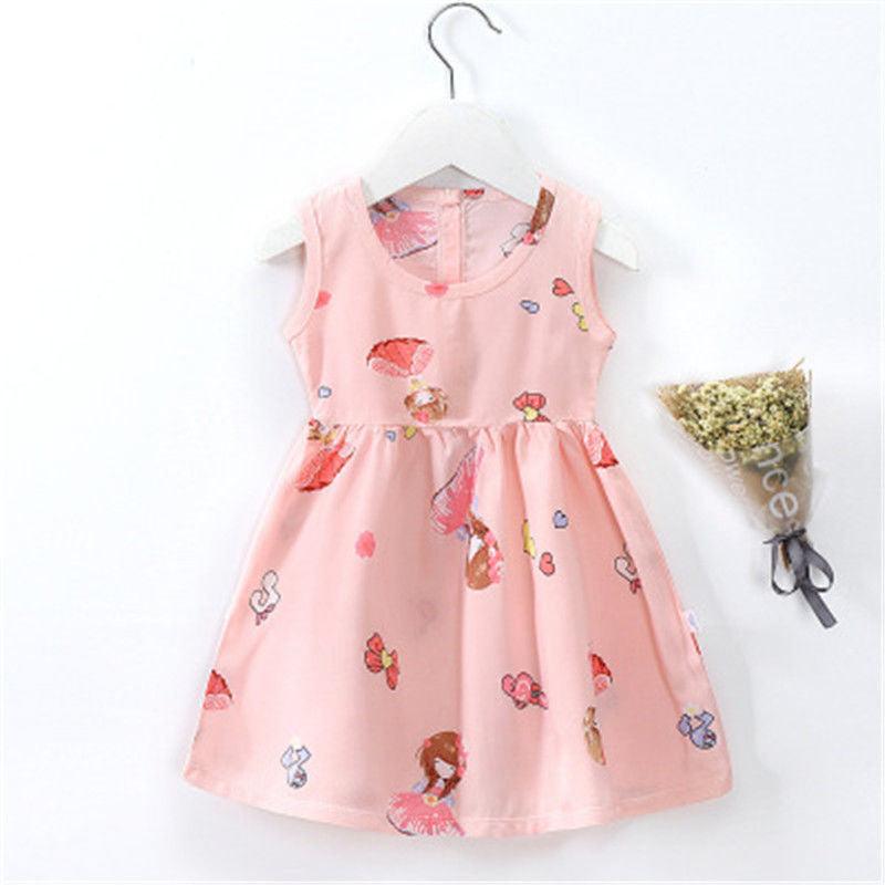 8 Style Baby Girls Dress Summer Cute Cartoon Baby Princess Birthday Party Knitted Dresses Toddler Costume Infant Kids Clothes - Amazitshop
