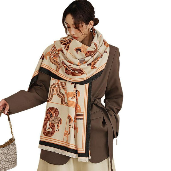 Air - conditioned Room Cashmere - like Talma Student Scarf Thickened Outer Wear - Amazitshop