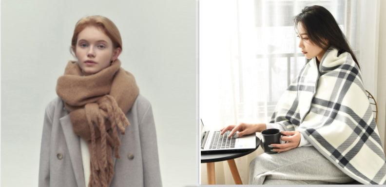 All - match Soft Glutinous Idle Style Thermal Long Scarf - Amazitshop