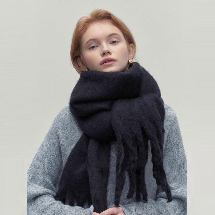 All - match Soft Glutinous Idle Style Thermal Long Scarf - Amazitshop