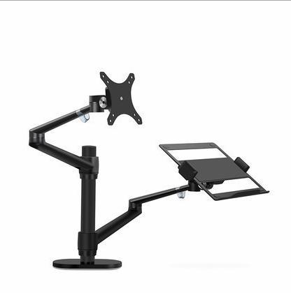 Aluminum Multifunction Ergonomics Desk Laptop Stand Monitor Desktop Holder Computer Full Motion With Column Bar - Amazitshop