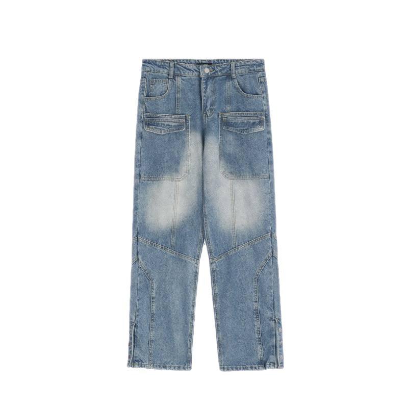 American Retro Multi Pocket Overalls Jeans For Women - Amazitshop