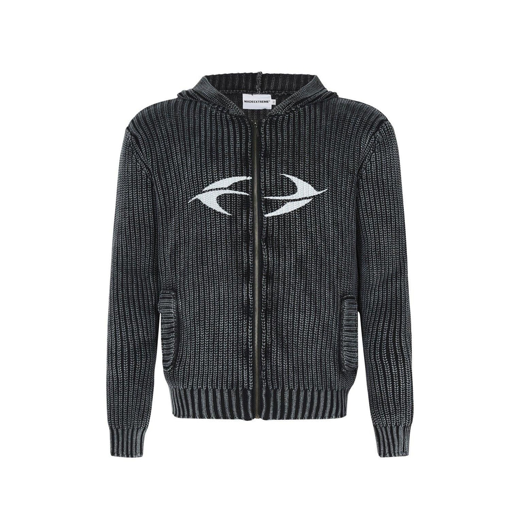 American Street Washed Distressed Printed Long - sleeved Hooded Sweater For Men And Women - Amazitshop