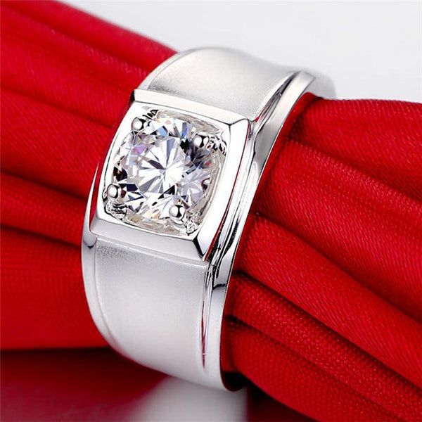 Artificial diamond men's ring - Amazitshop