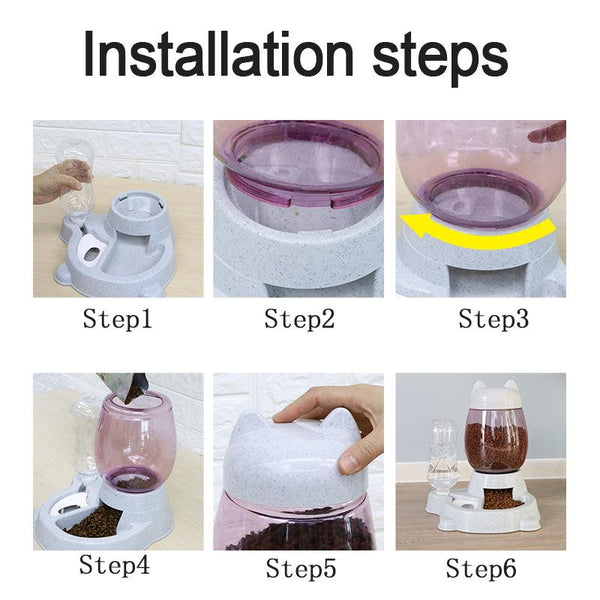 Automatic pet feeder drinking fountain - Amazitshop