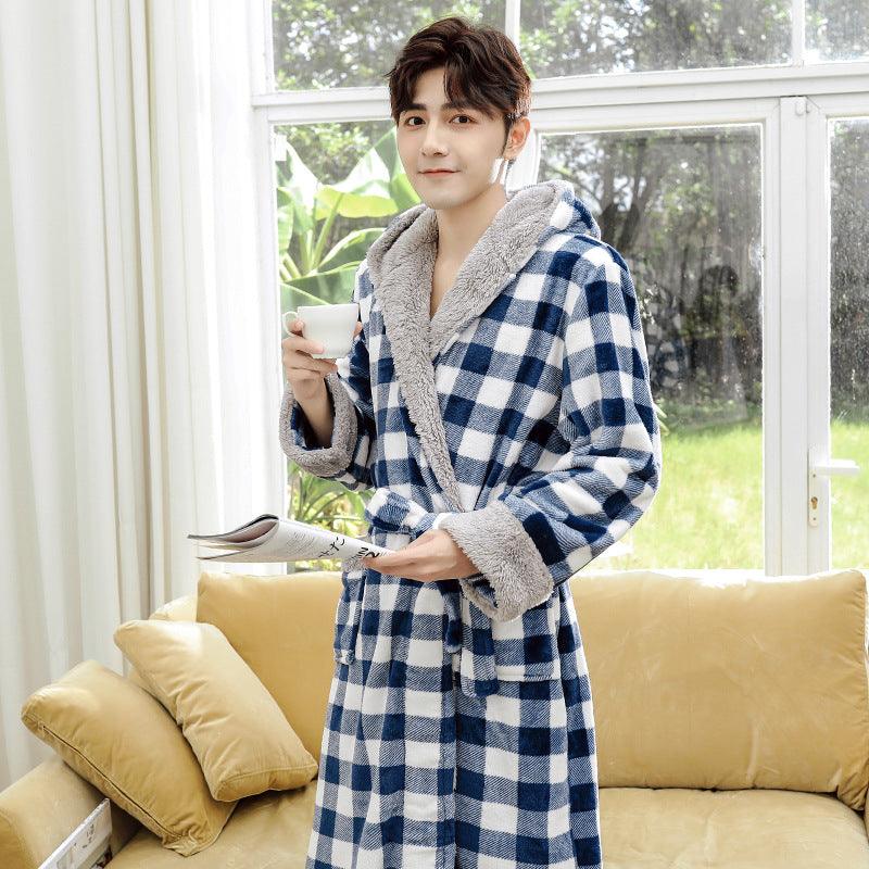 Autumn And Winter Bathrobes To Keep Warm Wholesale Nightgowns And Home Wear - Amazitshop