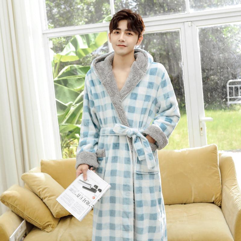 Autumn And Winter Bathrobes To Keep Warm Wholesale Nightgowns And Home Wear - Amazitshop