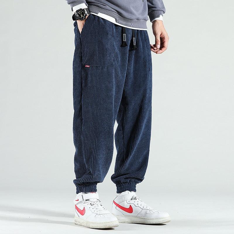 Autumn And Winter Corduroy Men's Pants Ankle - tied - Amazitshop
