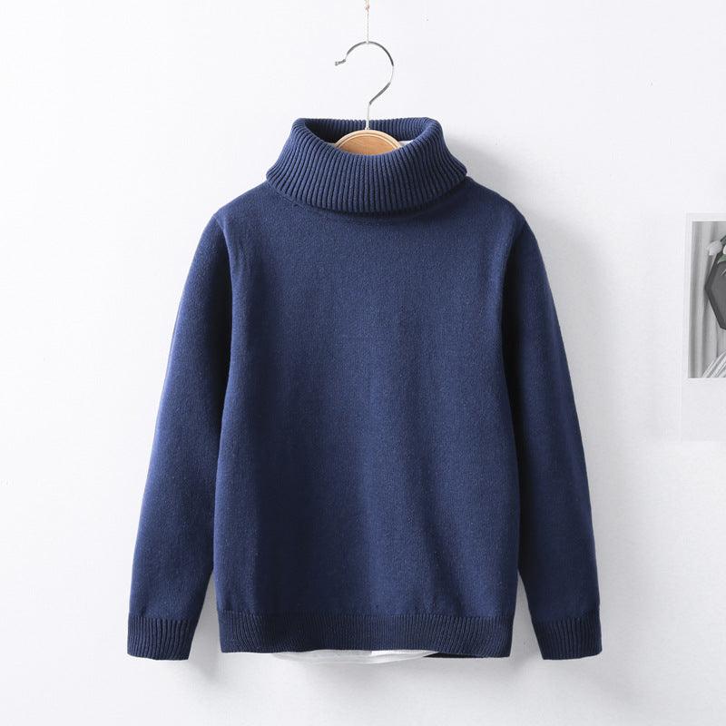 Autumn and winter high collar children's knitwear - Amazitshop