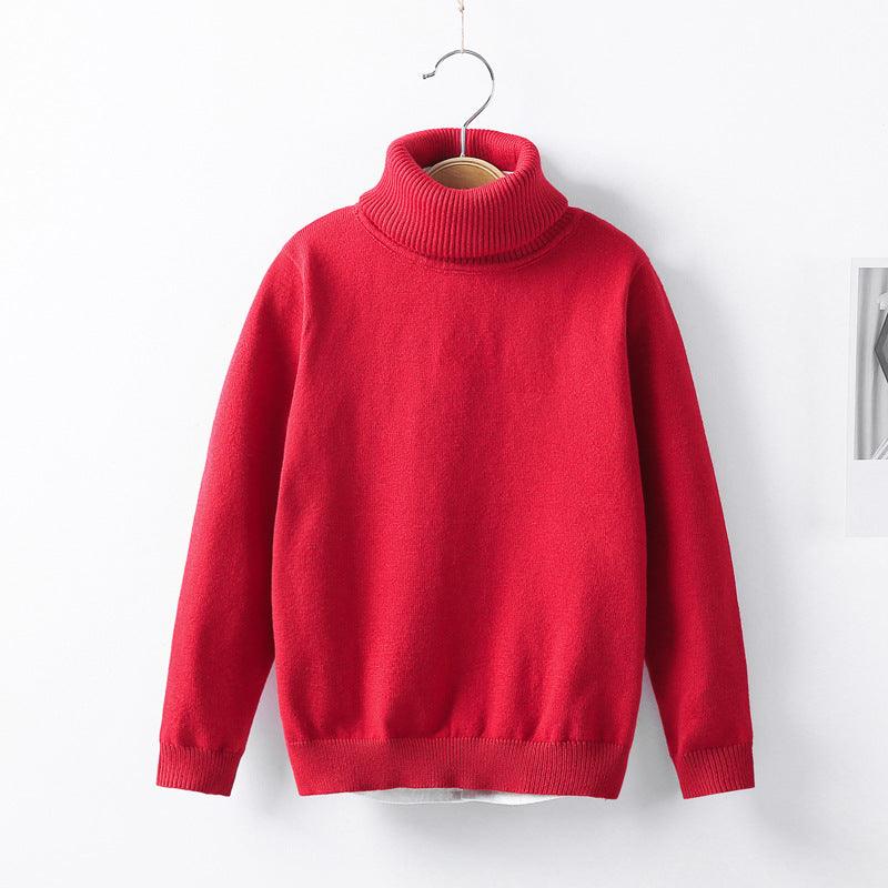 Autumn and winter high collar children's knitwear - Amazitshop