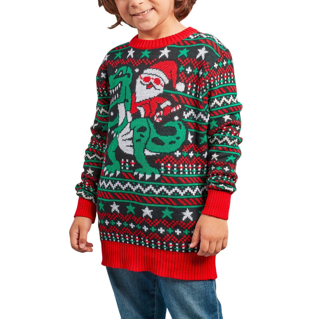 Autumn And Winter New Children's Christmas Clothing Elf Sweater Pullover Long Sleeve Sweater - Amazitshop