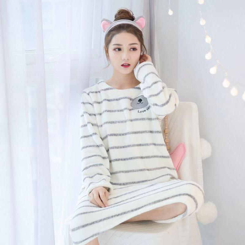 Autumn And Winter Pajamas Women Winter Flannel Pajamas Women - Amazitshop