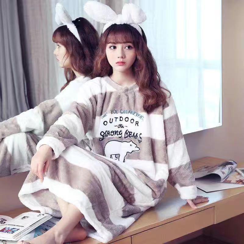 Autumn And Winter Pajamas Women Winter Flannel Pajamas Women - Amazitshop