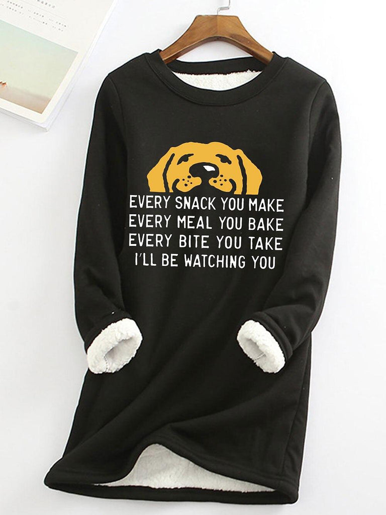 Autumn And Winter Women's Fleece - lined Women's Round Neck Sweater - Amazitshop