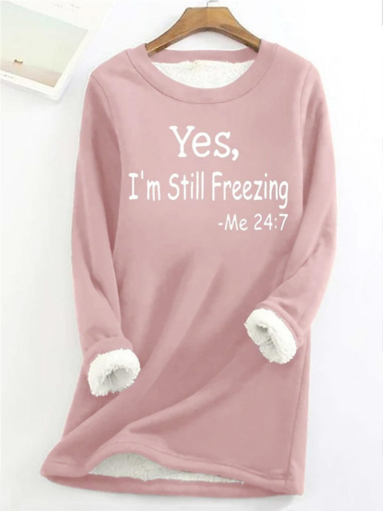 Autumn And Winter Women's Fleece - lined Women's Round Neck Sweater - Amazitshop