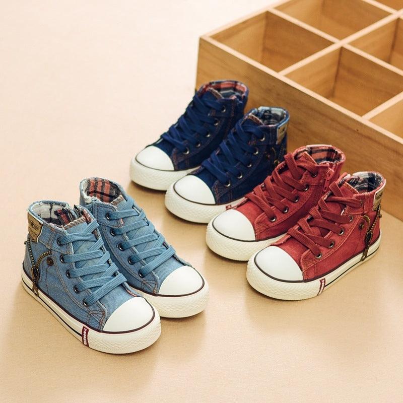 Autumn Expert Skill a Children Casual Shoes Boys Girls Sport Shoes Breathable Denim Sneakers Kids Canvas Shoes Baby Boots - Amazitshop