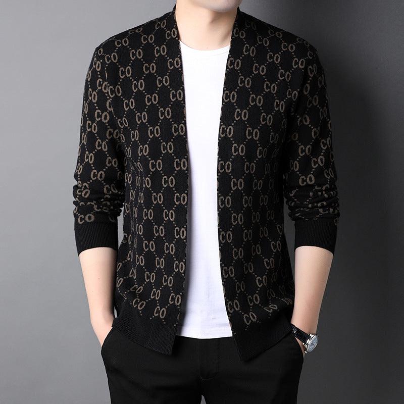 Autumn New Men's Knitted Cardigan Coat - Amazitshop