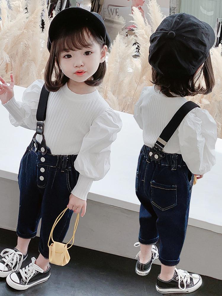Autumn Shirt Fashion Denim Kids Two - piece Suit - Amazitshop