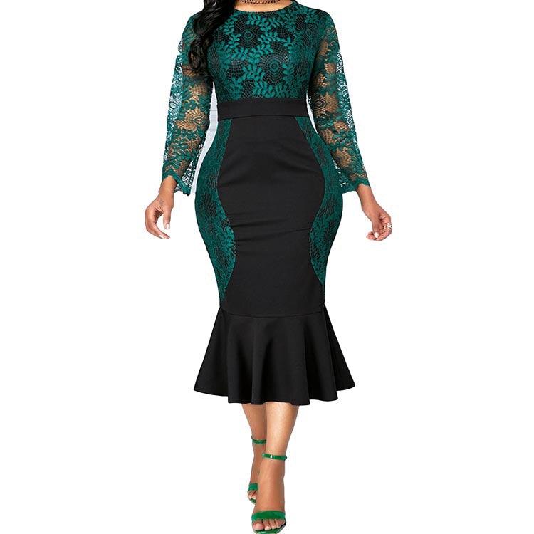 Autumn Summer Dress Women Casual Plus Size Slim Office Bodycon - Amazitshop