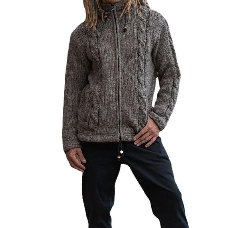 Autumn Winter Men's Knitwear In Solid Color - Amazitshop