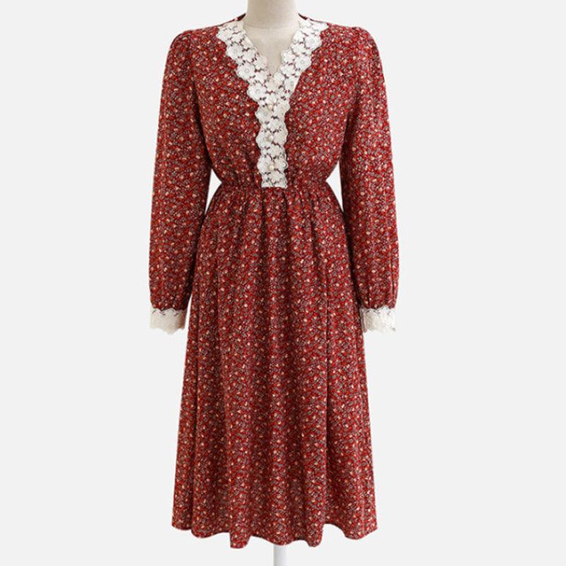 Autumn Winter Women Dresses XL - 5XL Plus Ladies Lace Skirt - Amazitshop