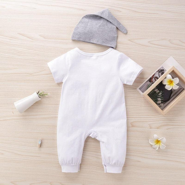 Baby Alphabet Printed Jumpsuit Baby Ha - Yi Climbing Suit - Amazitshop