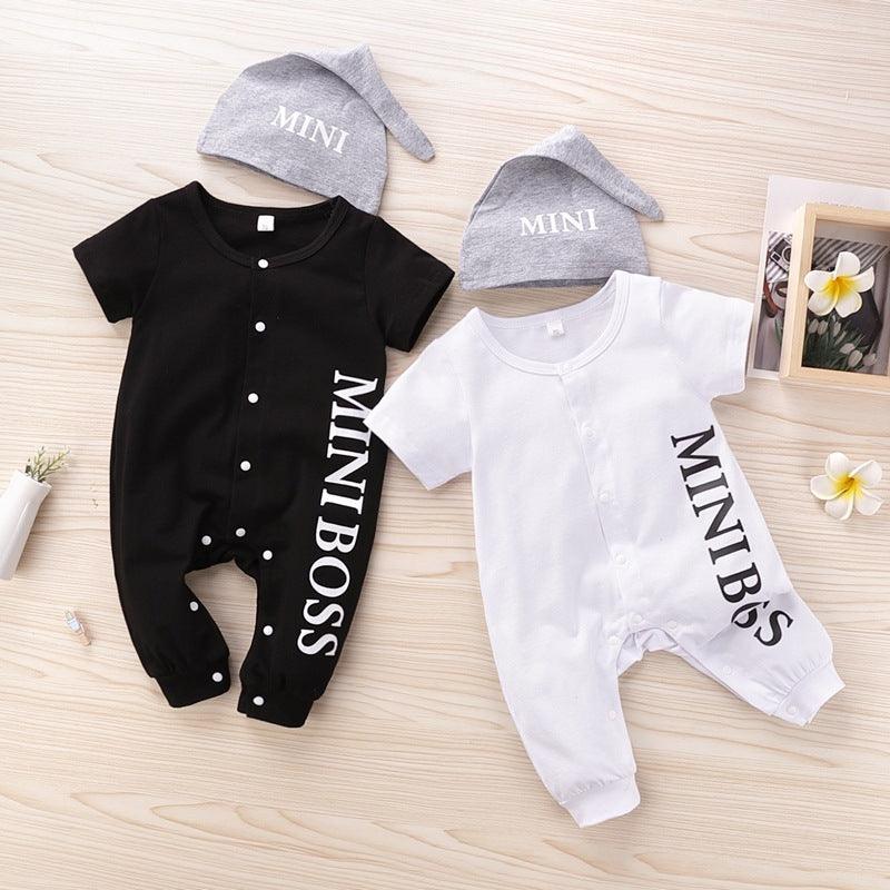 Baby Alphabet Printed Jumpsuit Baby Ha - Yi Climbing Suit - Amazitshop