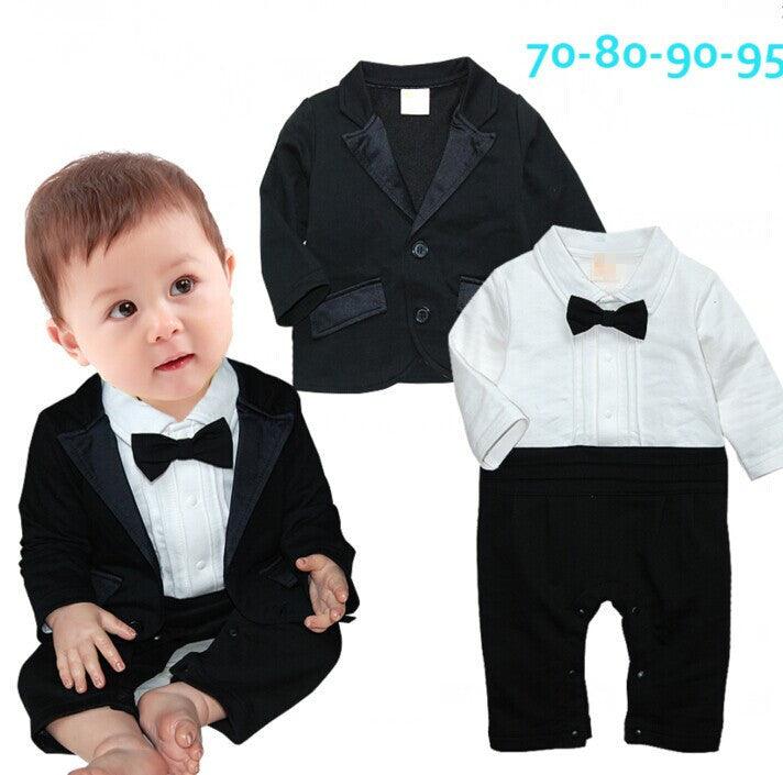 Baby boy gentleman dress long sleeve suit - Amazitshop
