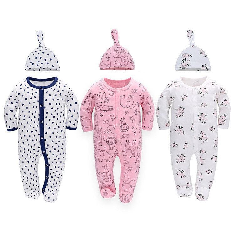 Baby Fashion Simple Long - sleeved Jumpsuit Set - Amazitshop