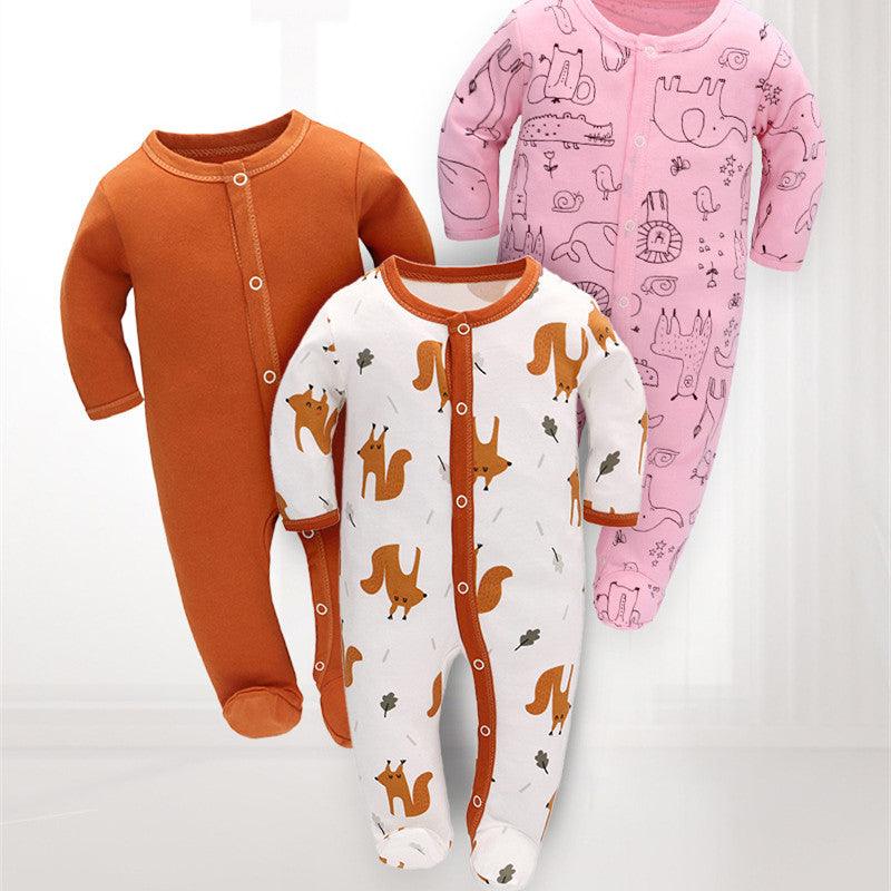 Baby Fashion Simple Long - sleeved Jumpsuit Set - Amazitshop