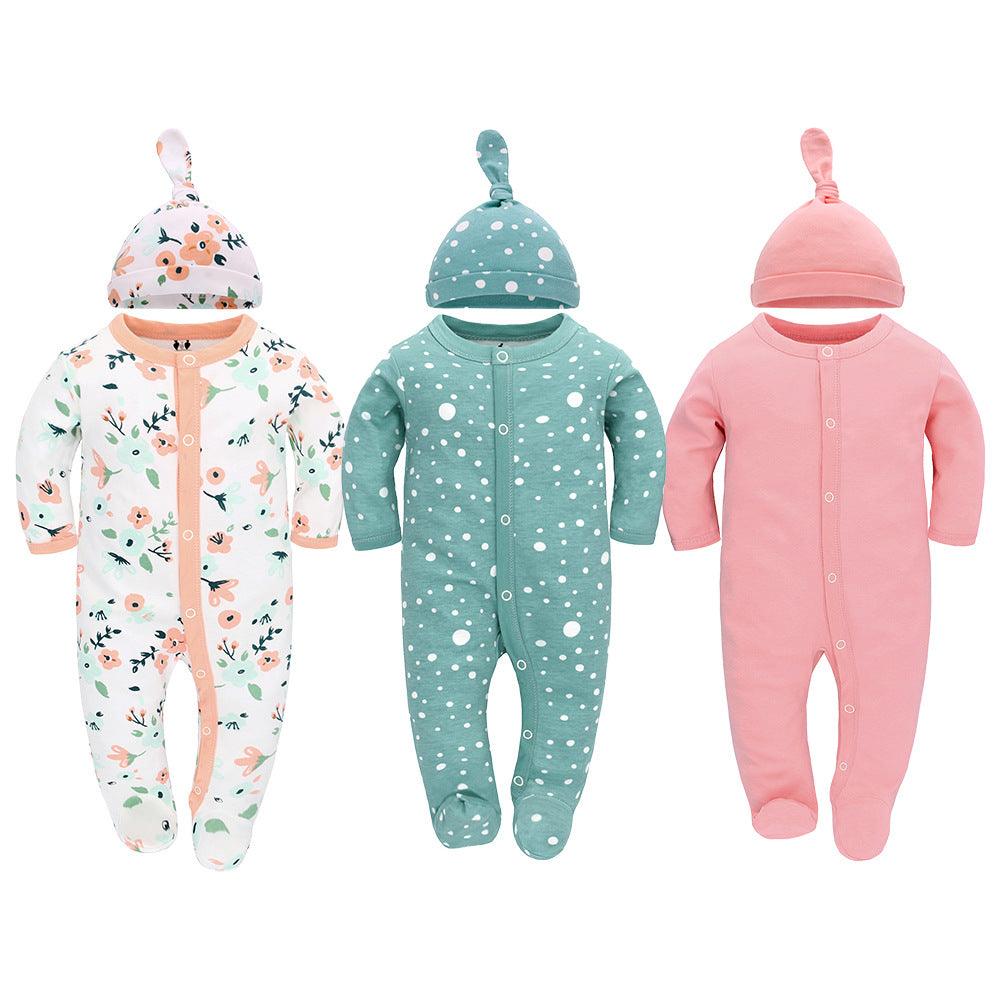 Baby Fashion Simple Long - sleeved Jumpsuit Set - Amazitshop