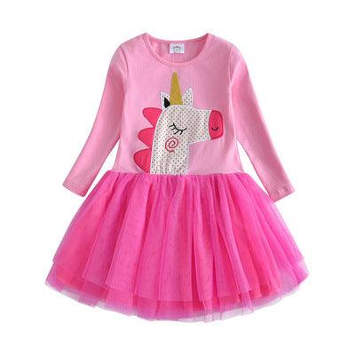Baby Girl Long Sleeve Clothes Kids Party Dresses For Girls - Amazitshop