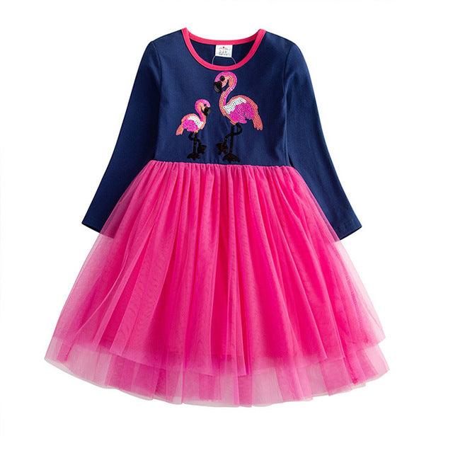 Baby Girl Long Sleeve Clothes Kids Party Dresses For Girls - Amazitshop