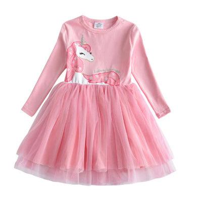 Baby Girl Long Sleeve Clothes Kids Party Dresses For Girls - Amazitshop