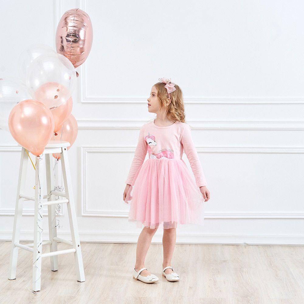 Baby Girl Long Sleeve Clothes Kids Party Dresses For Girls - Amazitshop