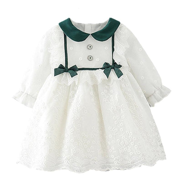 Baby Girl Princess Dress Spring Dress 2121 New 3 - Year - Old 4 - Week - Old Children Spring And Autumn Dress Girl'S Foreign Style Dress - Amazitshop