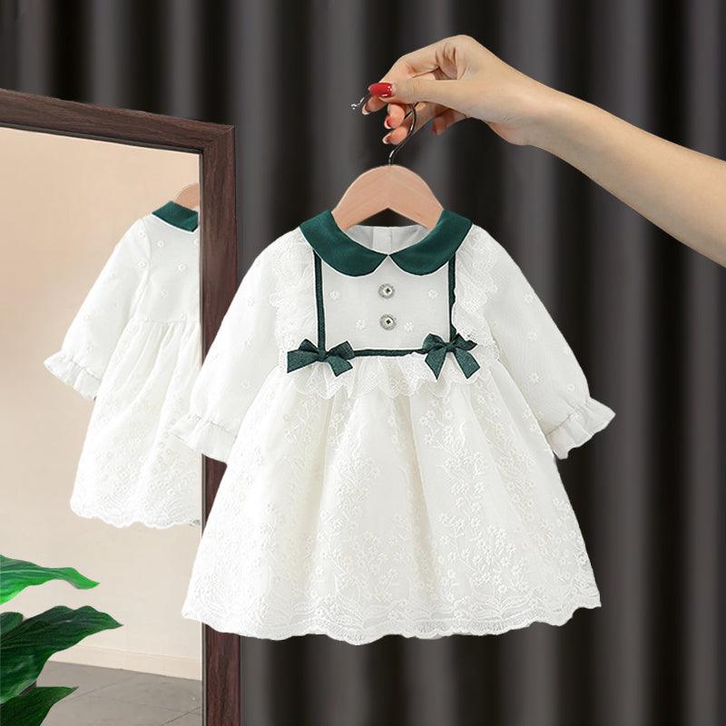 Baby Girl Princess Dress Spring Dress 2121 New 3 - Year - Old 4 - Week - Old Children Spring And Autumn Dress Girl'S Foreign Style Dress - Amazitshop