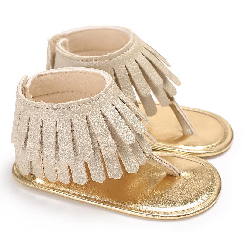 Baby Girl Toddler Shoes Multicolor Tassel Soft Sole Flip - flop Sandals Toddler Shoes - Amazitshop