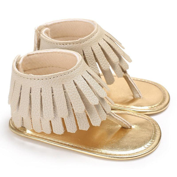 Baby Girl Toddler Shoes Multicolor Tassel Soft Sole Flip - flop Sandals Toddler Shoes - Amazitshop