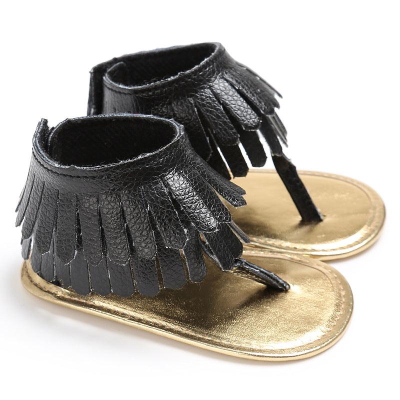 Baby Girl Toddler Shoes Multicolor Tassel Soft Sole Flip - flop Sandals Toddler Shoes - Amazitshop