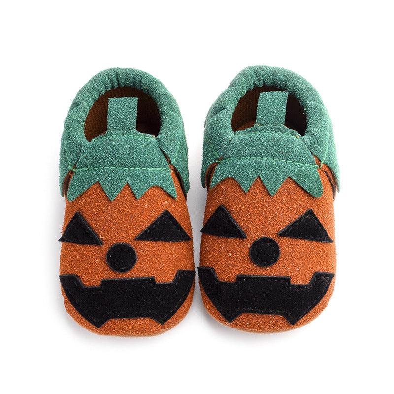 Baby Girls Boys Halloween Pumpkin Cosplay Slip - on Shoes Soft First Walking Children Canvas Shoes Kids Girls Walking Shoes - Amazitshop