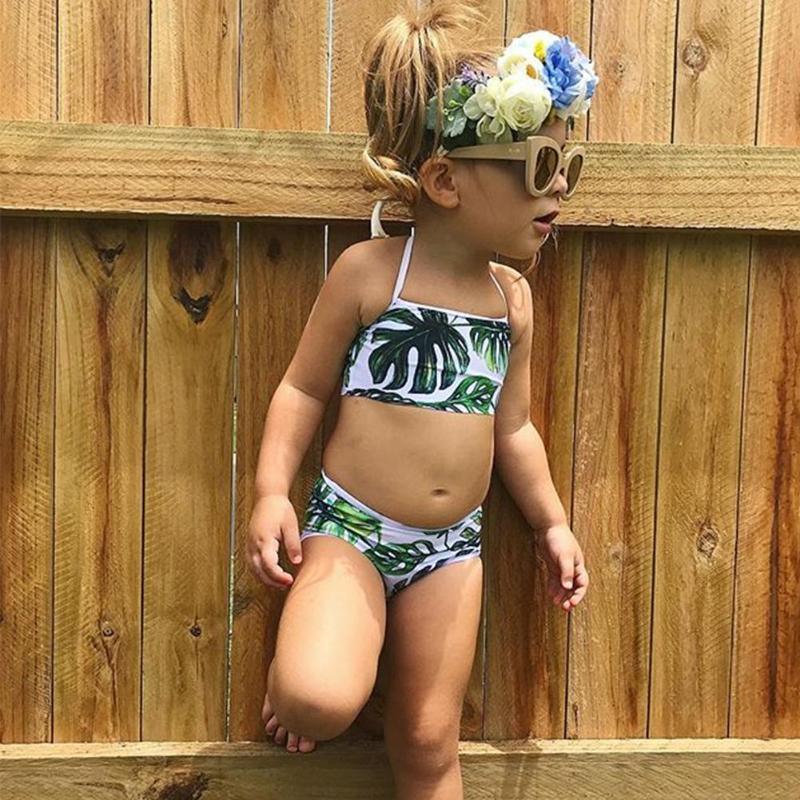 Baby Girls Swimsuit 2PCS Summer Kids Split Swimwear Girls Kit - Amazitshop