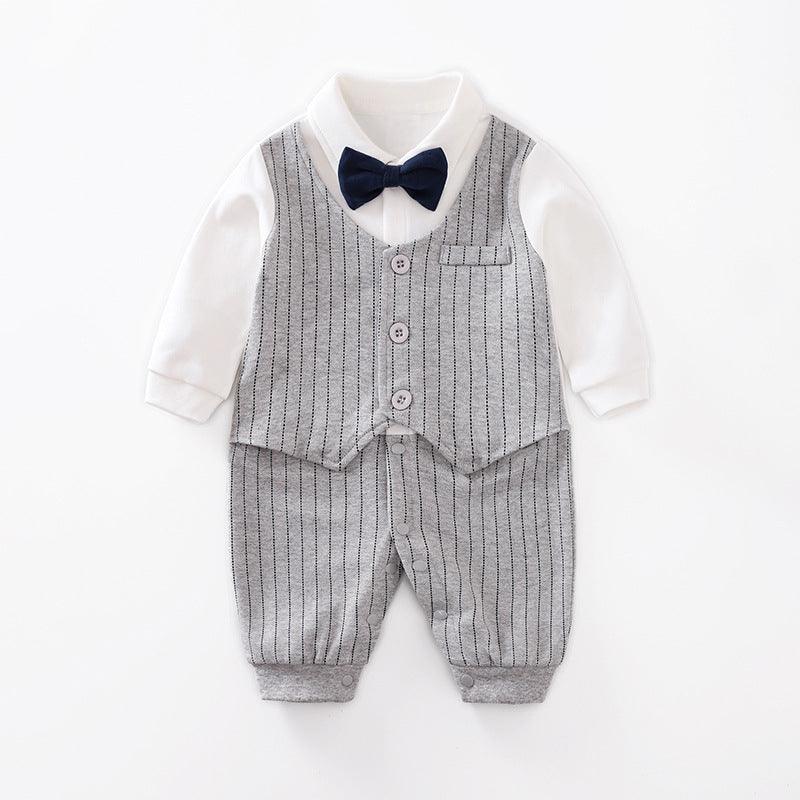 Baby Jumpsuit Spring And Autumn Models Foreign Trade Gentleman Baby Clothes Long - Sleeved Baby Clothes Baby Clothes - Amazitshop