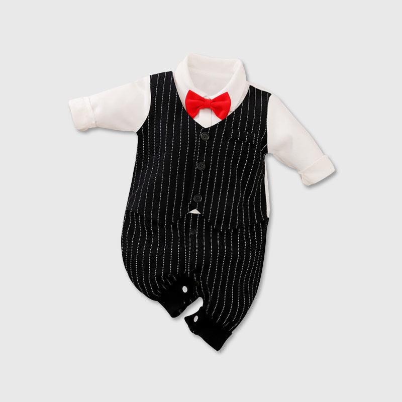 Baby Jumpsuit Spring And Autumn Models Foreign Trade Gentleman Baby Clothes Long - Sleeved Baby Clothes Baby Clothes - Amazitshop